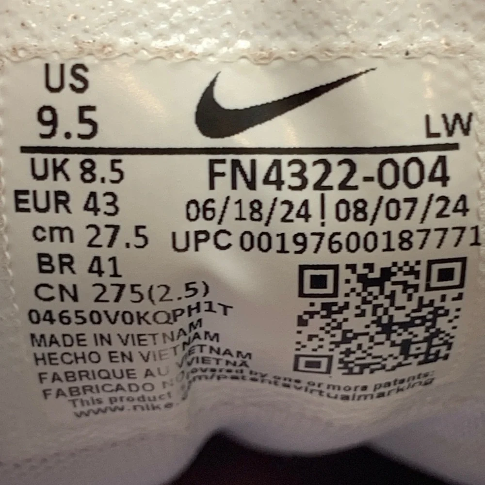 Nike Precision 7 Hard Court White Blue Grey Tennis Shoes FN4322-004 Men’s Sz 9.5